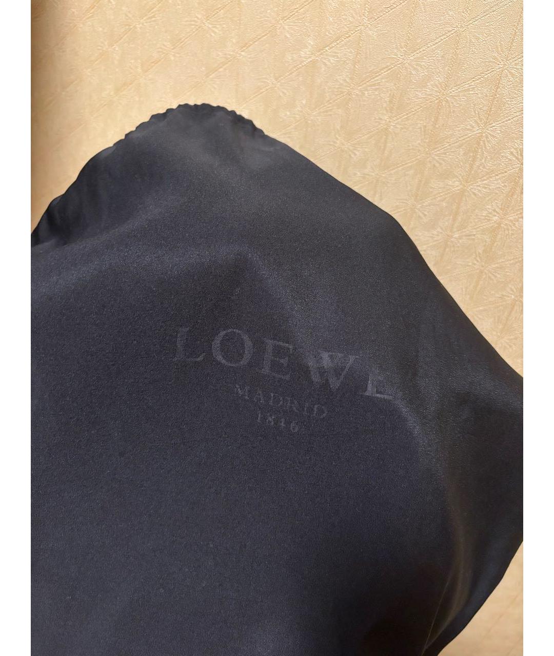 LOEWE Черная кожаная сумка с короткими ручками, фото 2