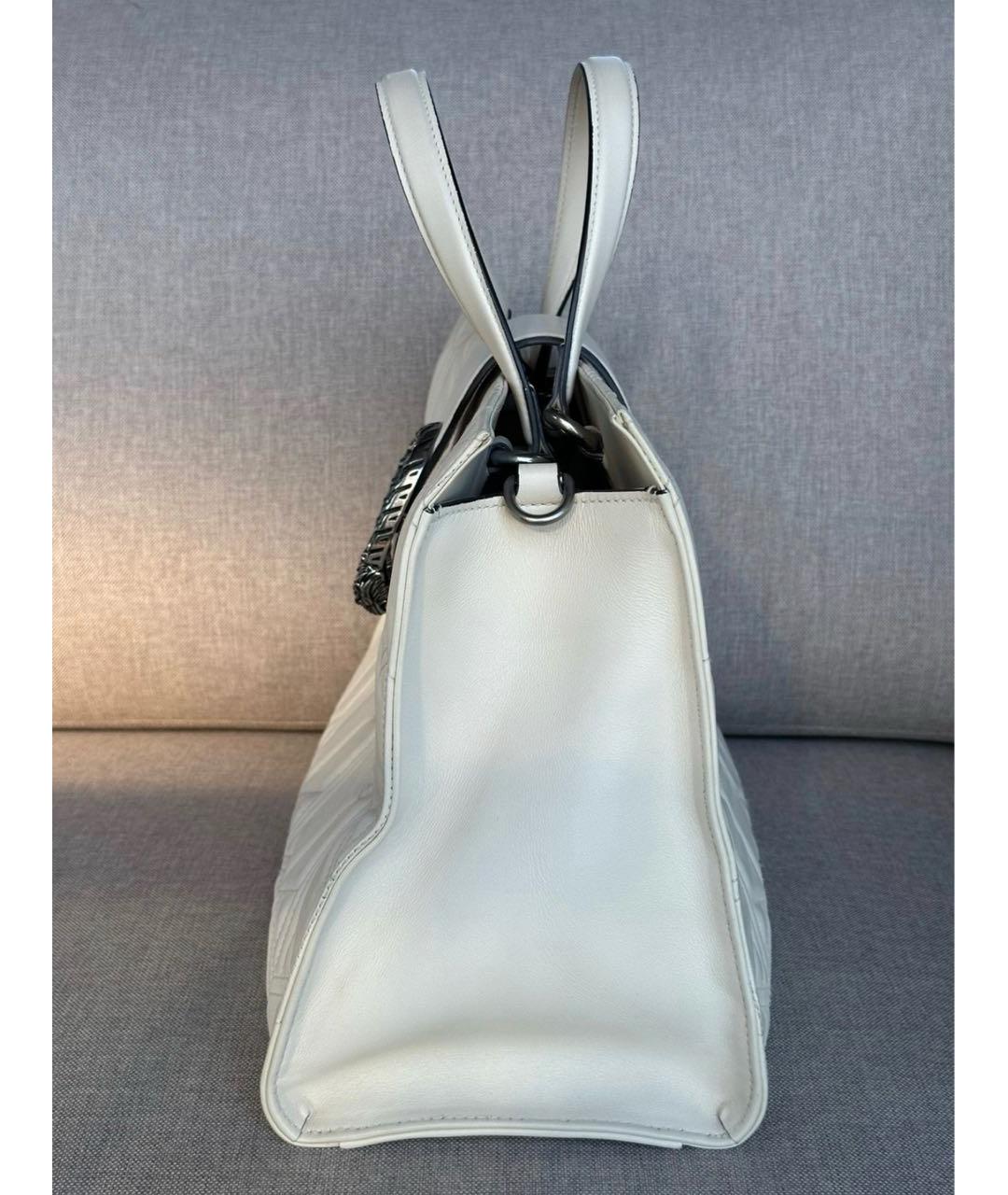 GUCCI Белая кожаная сумка тоут, фото 7