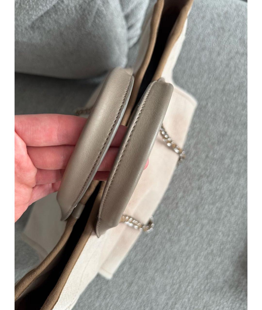 CHANEL Бежевая хлопковая сумка тоут, фото 8