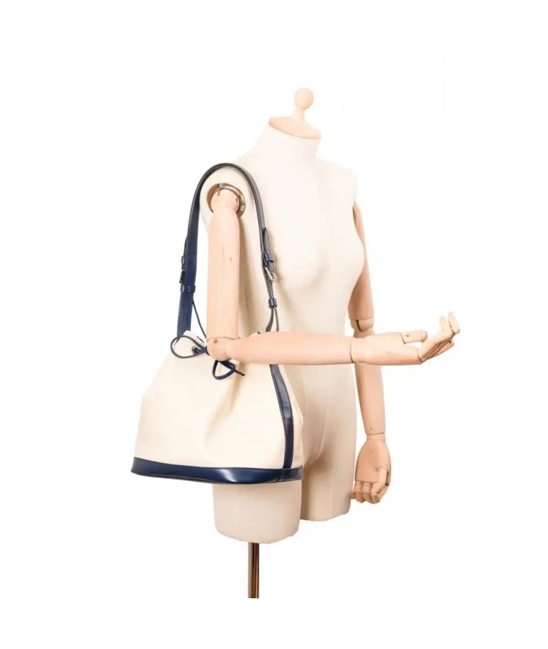 LOUIS VUITTON Бежевая кожаная сумка через плечо, фото 8