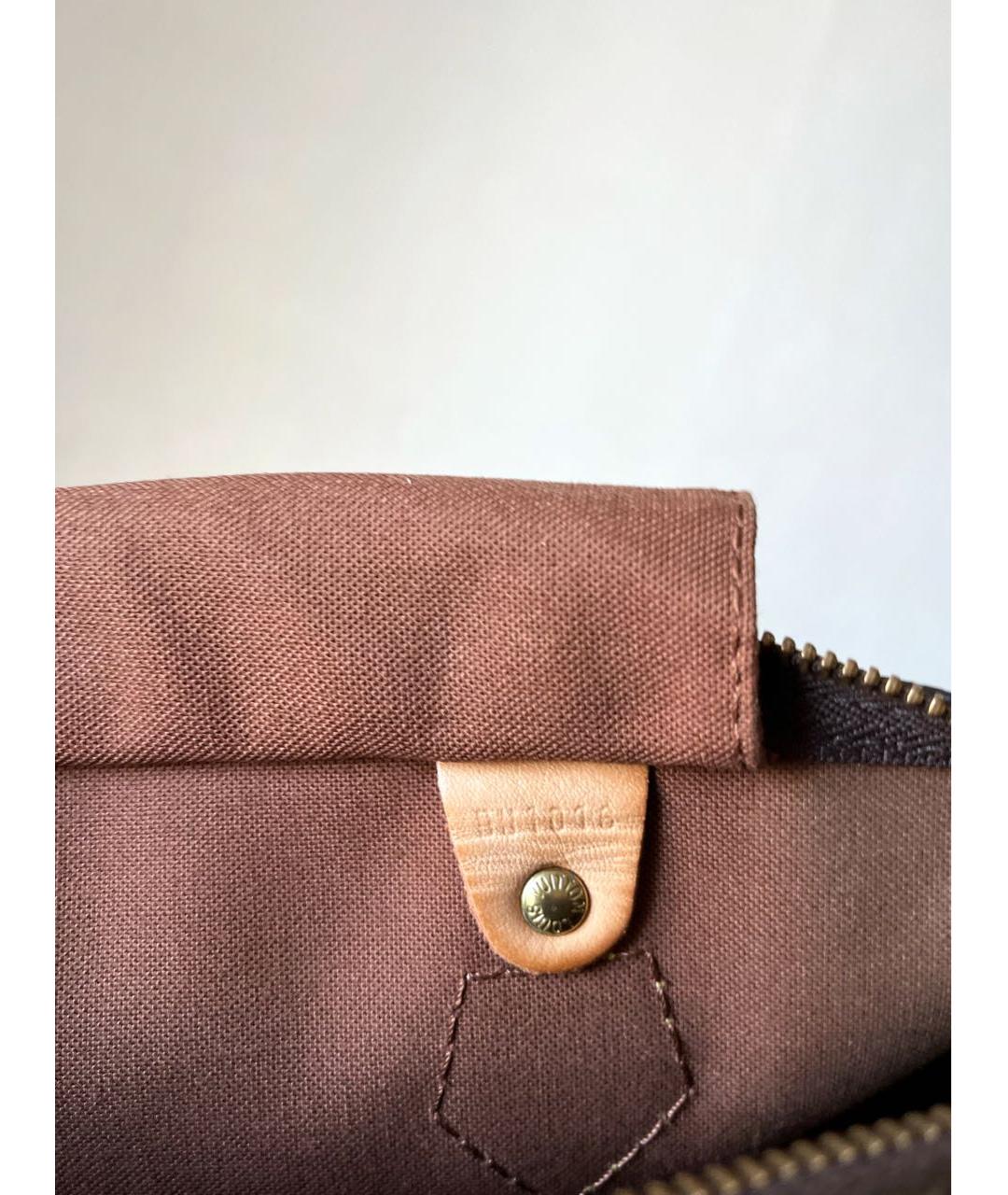 LOUIS VUITTON Коричневая кожаная сумка через плечо, фото 7