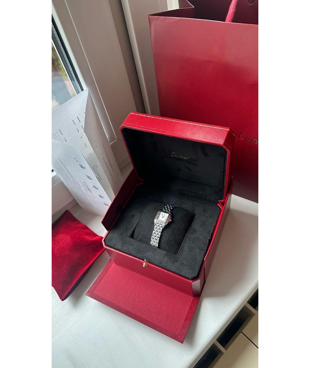 CARTIER Серебряные часы из белого золота, фото 4