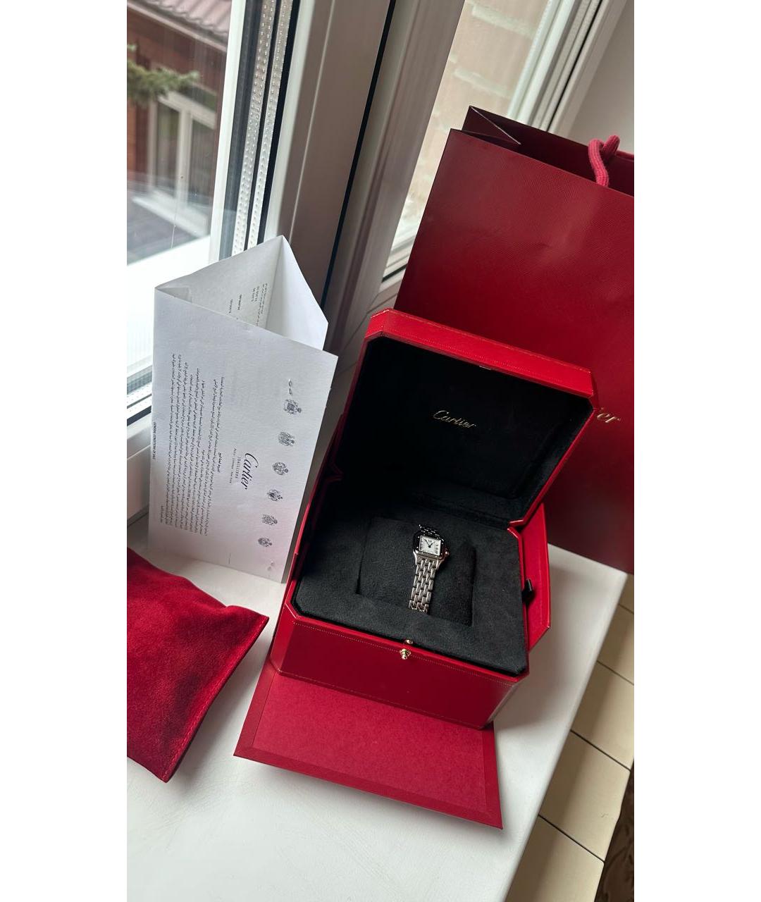 CARTIER Серебряные часы из белого золота, фото 3