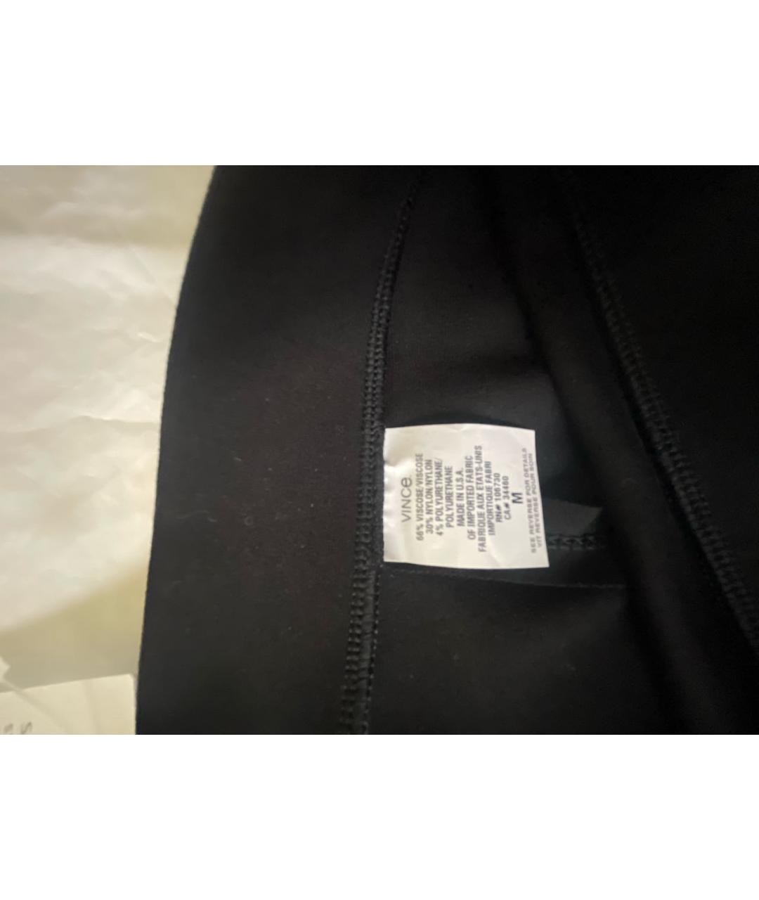 VINCE Черные вискозные леггинсы и велосипедки, фото 4
