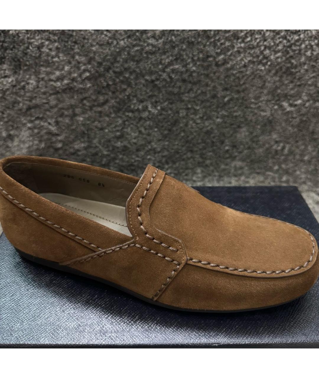 PRADA Коричневые замшевые лоферы, фото 6