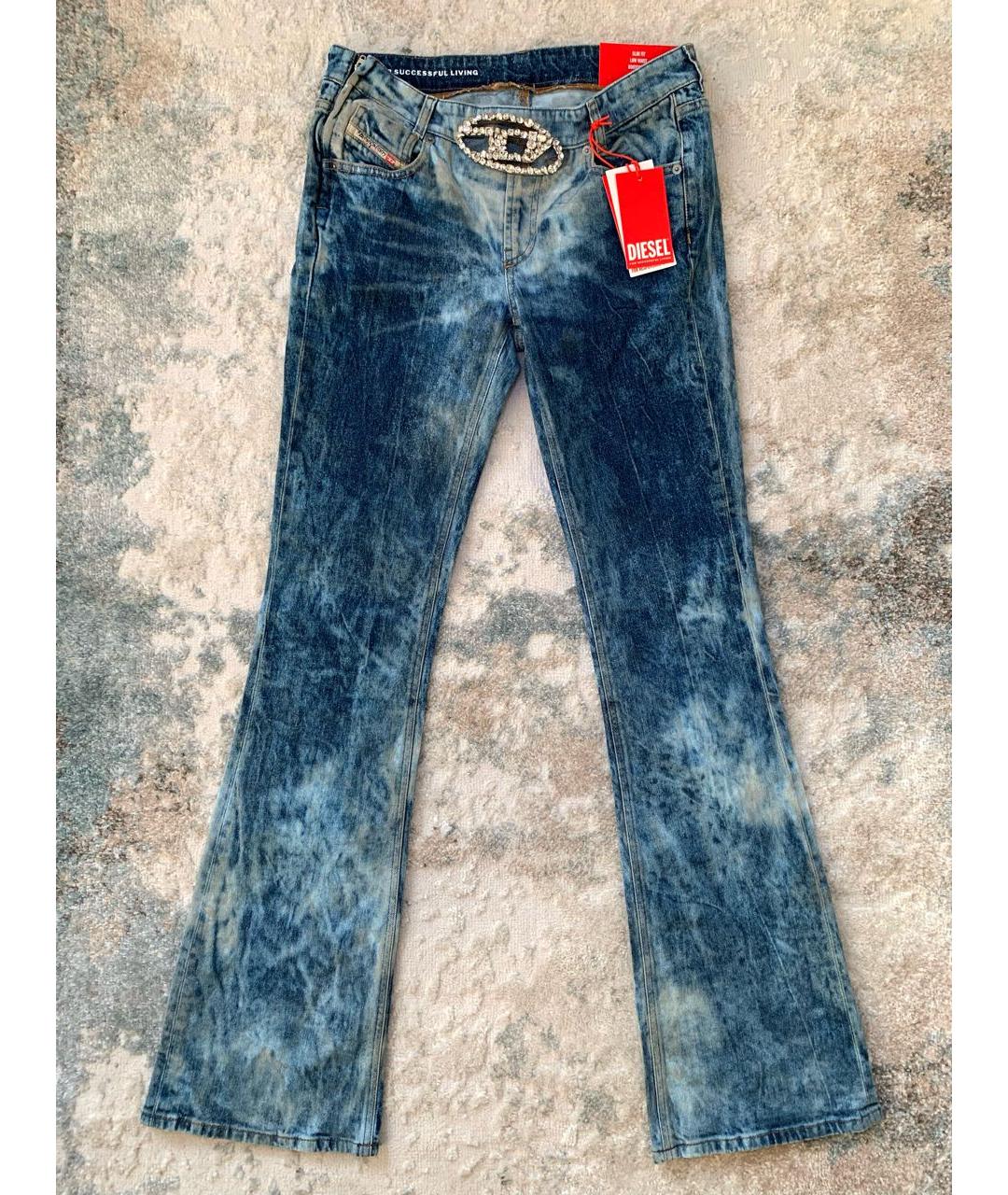 DIESEL Синие хлопко-эластановые джинсы клеш, фото 4