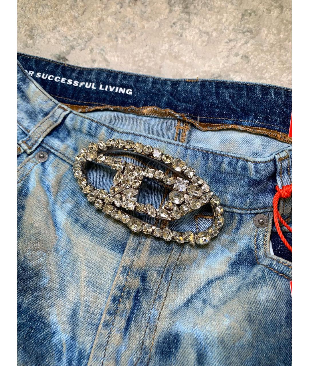 DIESEL Синие хлопко-эластановые джинсы клеш, фото 8