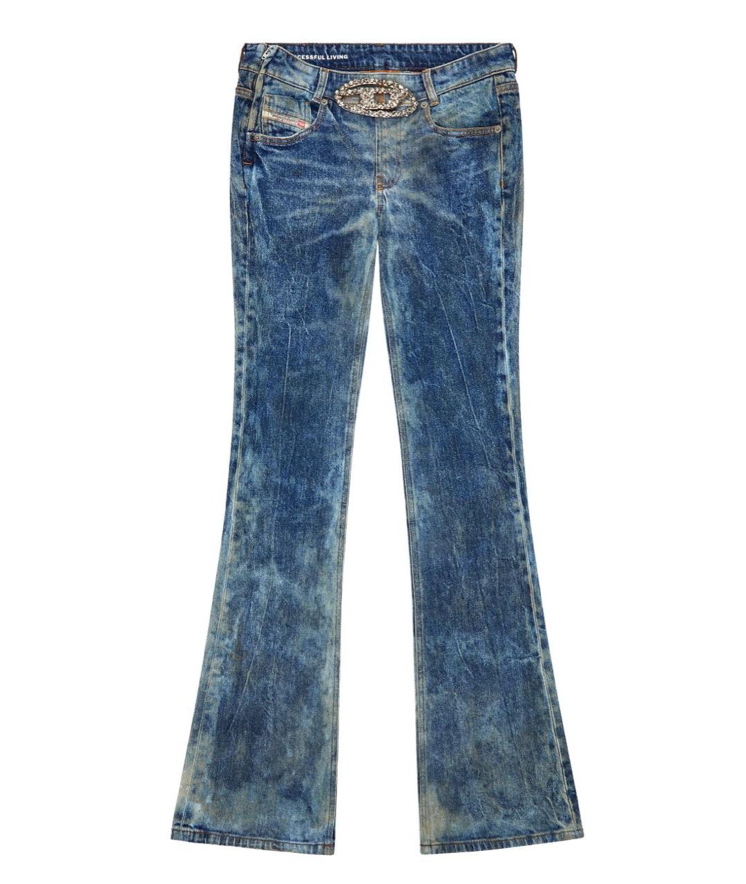 DIESEL Синие хлопко-эластановые джинсы клеш, фото 1