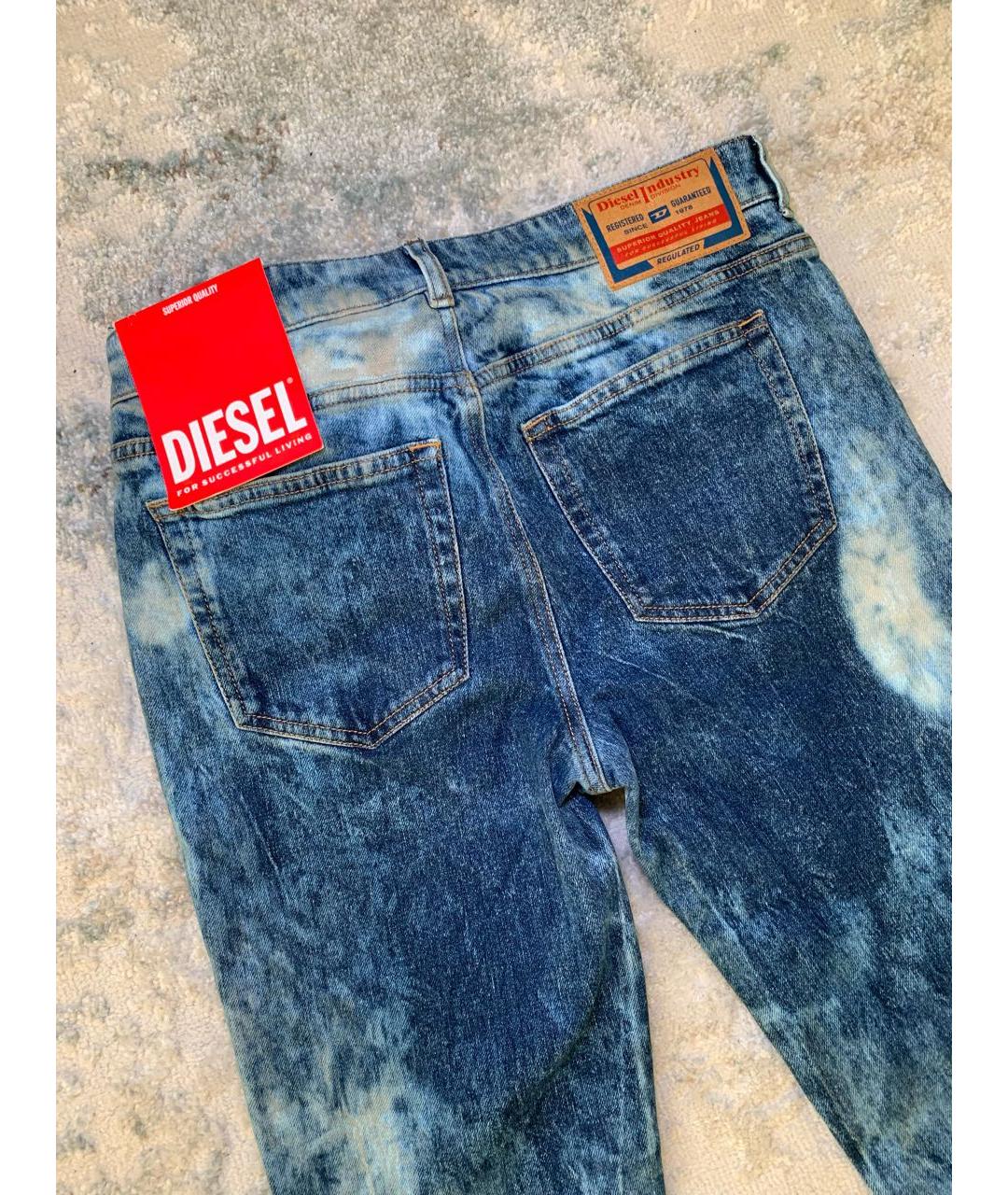 DIESEL Синие хлопко-эластановые джинсы клеш, фото 7