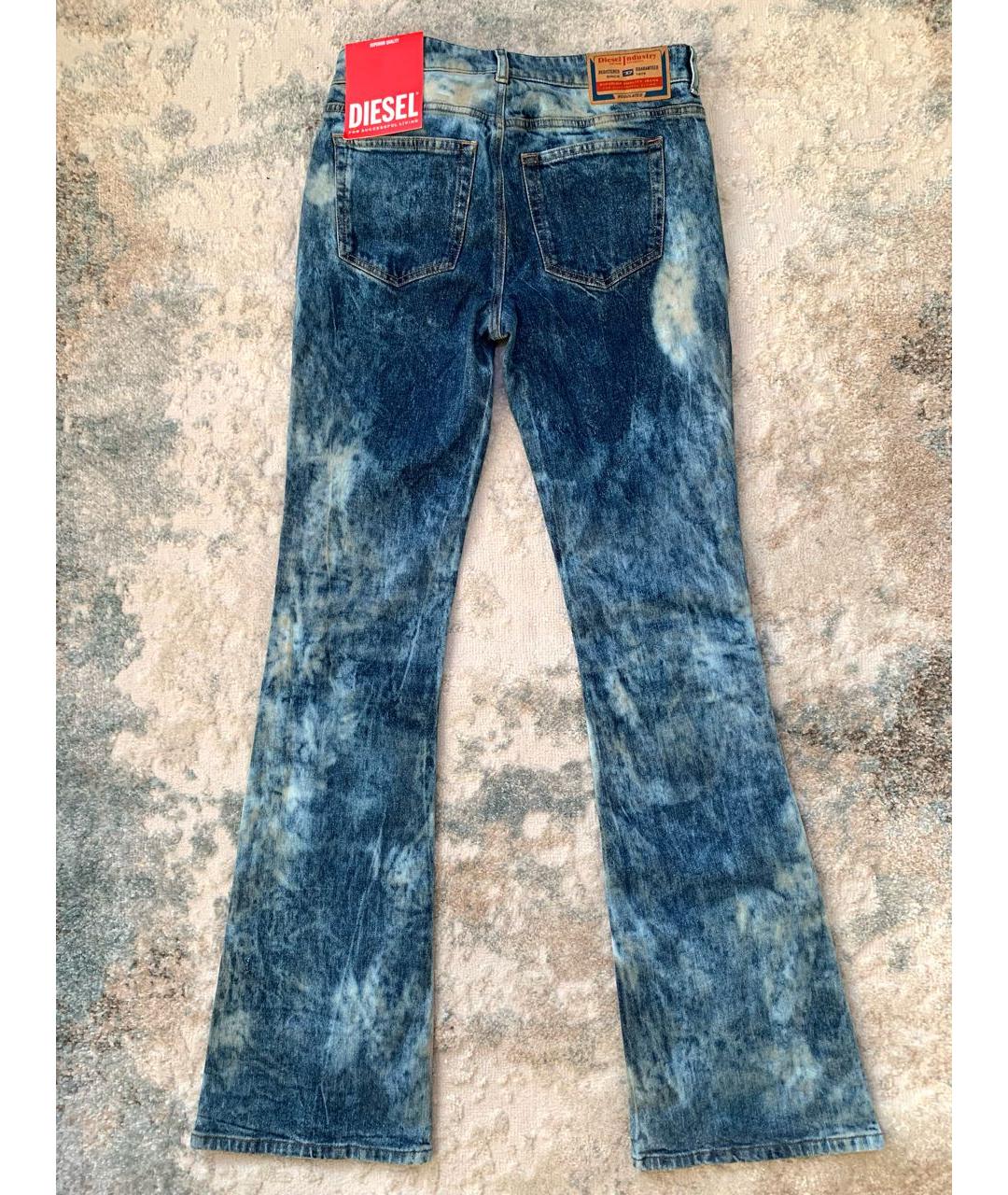 DIESEL Синие хлопко-эластановые джинсы клеш, фото 5