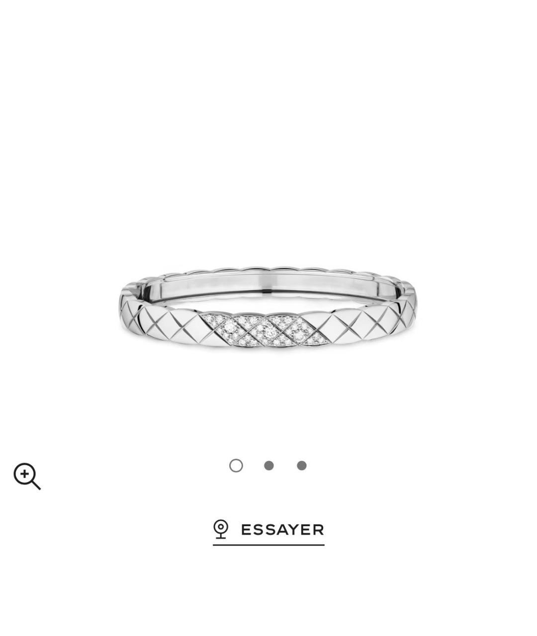 CHANEL Серебрянный браслет из белого золота, фото 4