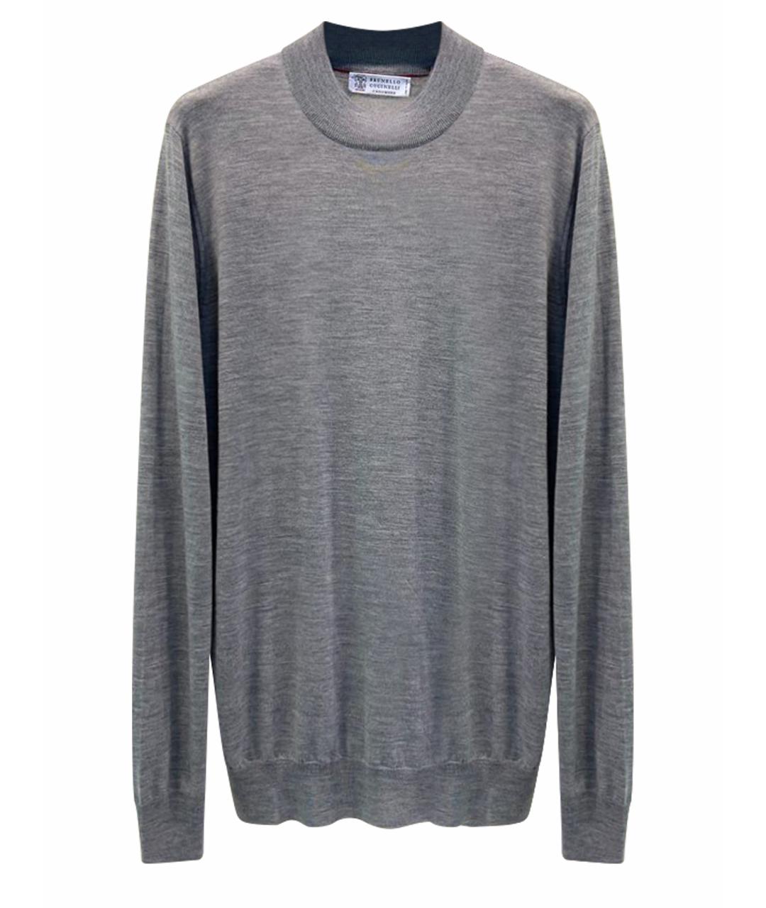 BRUNELLO CUCINELLI Серый шерстяной джемпер / свитер, фото 1