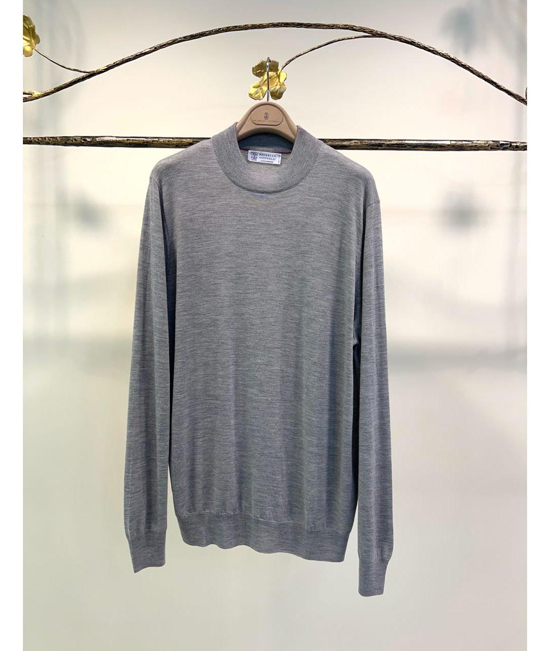 BRUNELLO CUCINELLI Серый шерстяной джемпер / свитер, фото 6