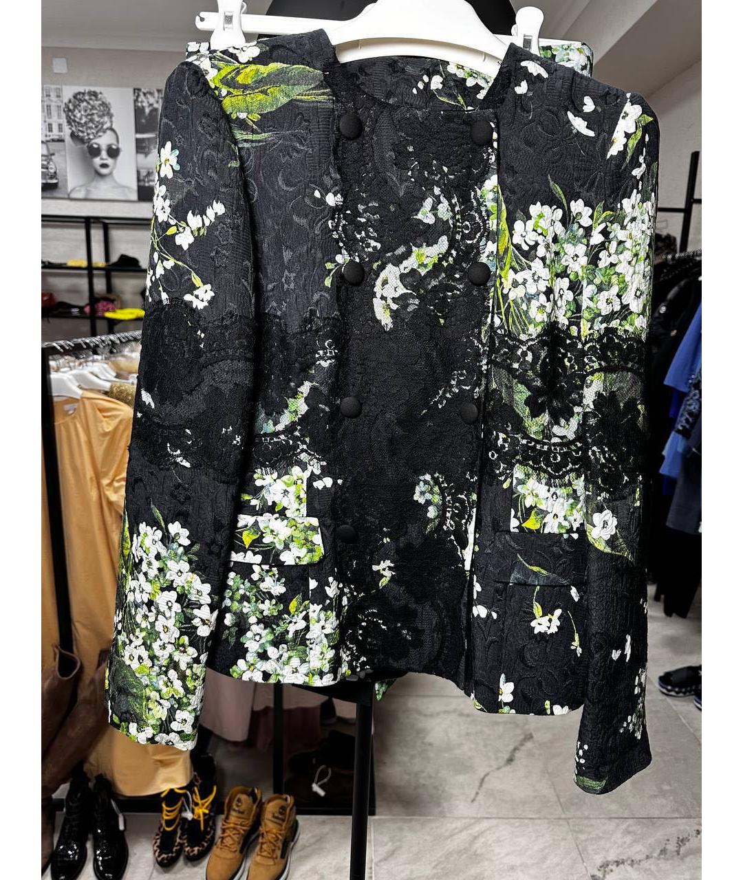 DOLCE&GABBANA Черный шелковый костюм с юбками, фото 7