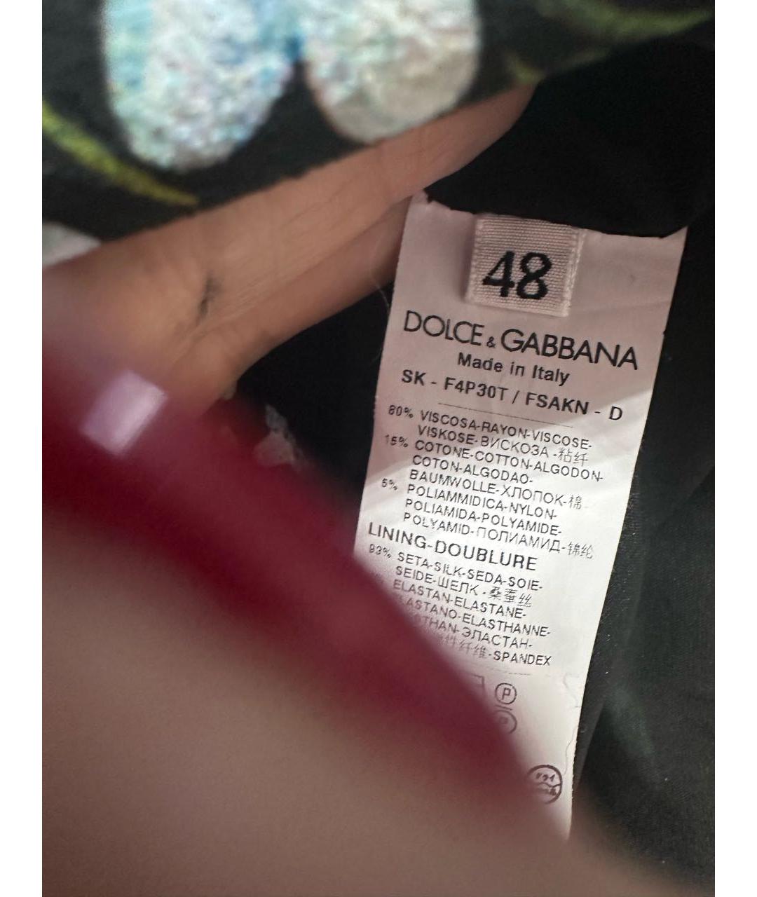 DOLCE&GABBANA Черный шелковый костюм с юбками, фото 7