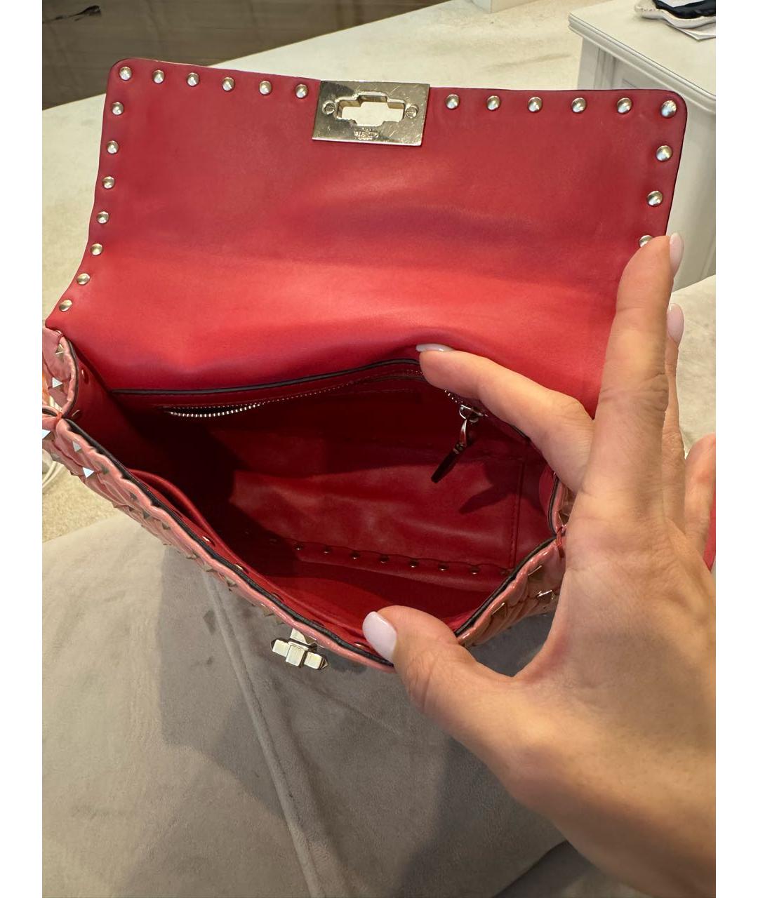 VALENTINO Коралловая сумка через плечо, фото 4