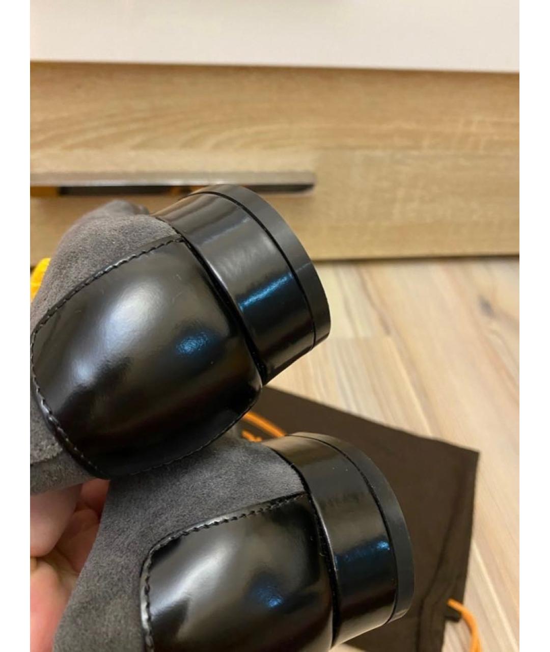 TOD'S Антрацитовые замшевые туфли, фото 8