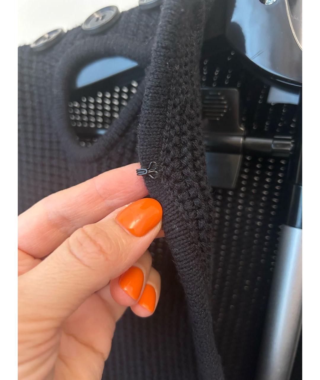 SELF-PORTRAIT Черное шерстяное повседневное платье, фото 6