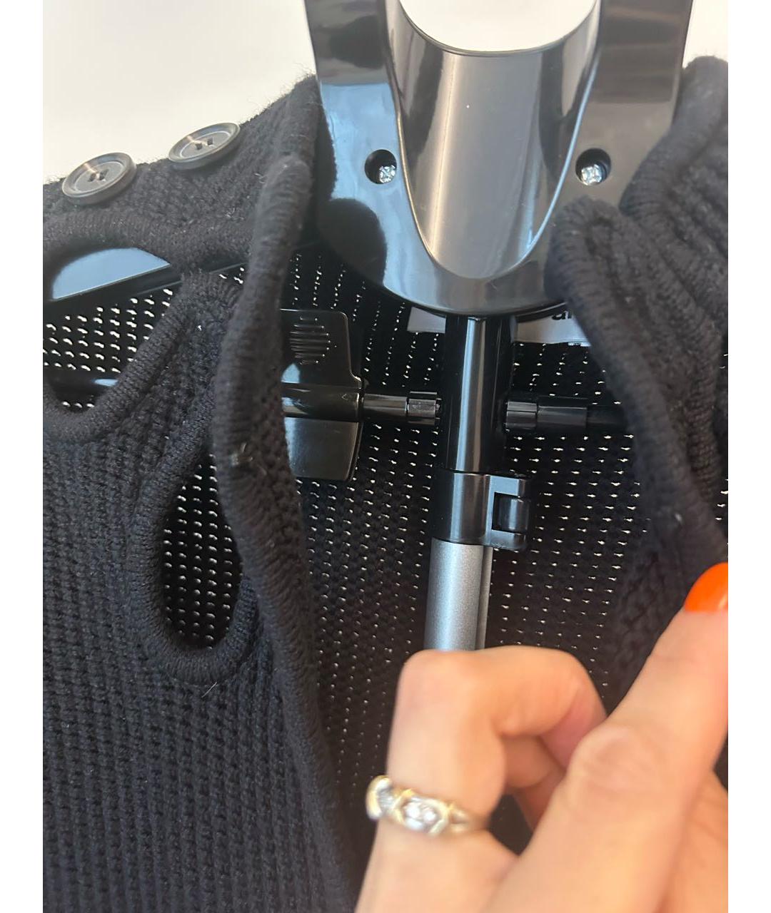 SELF-PORTRAIT Черное шерстяное повседневное платье, фото 5