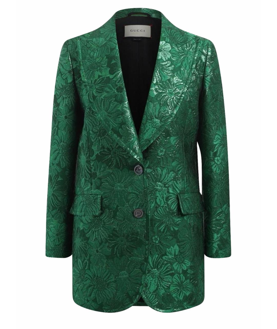 GUCCI Зеленый полиамидовый жакет/пиджак, фото 1