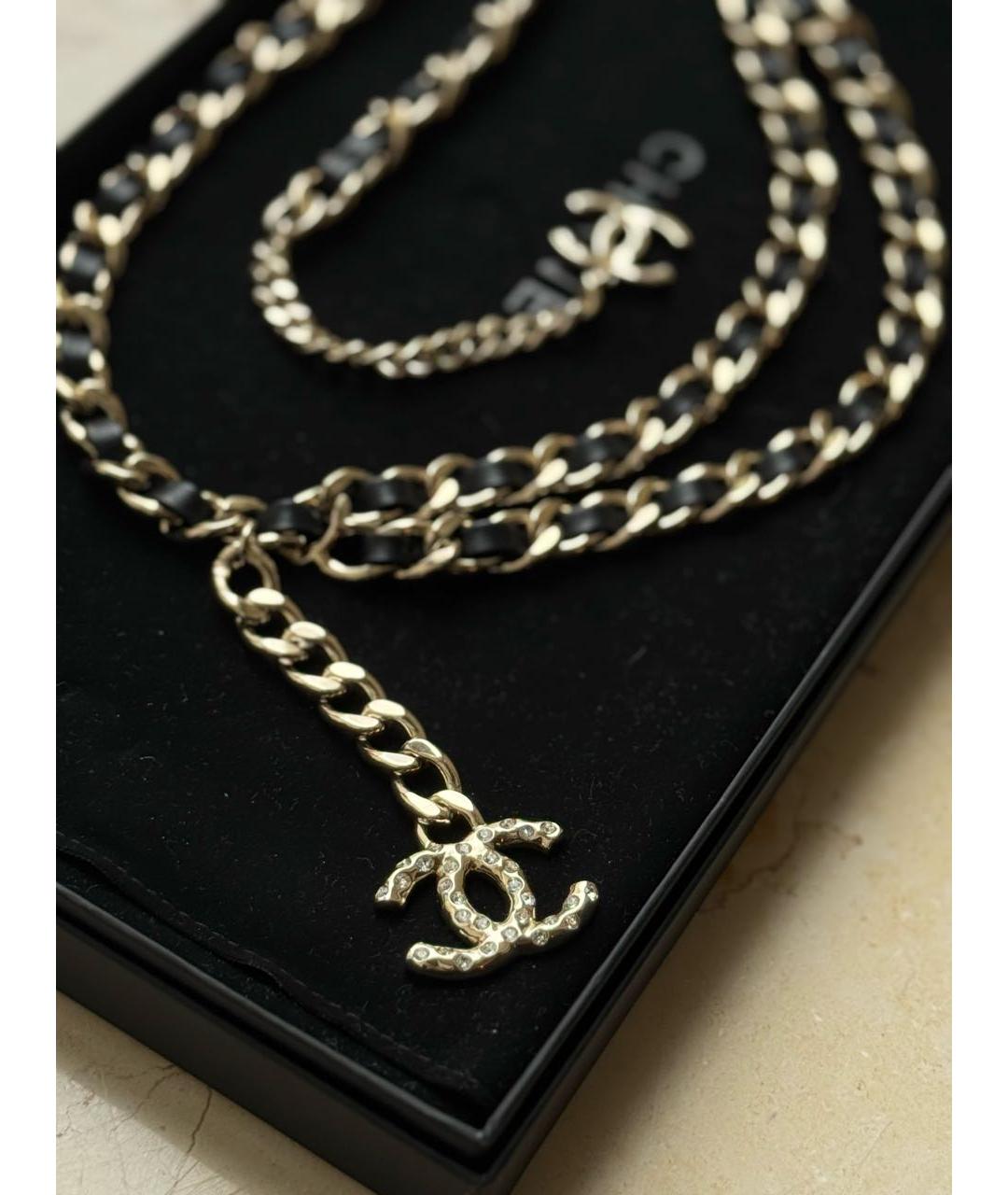 CHANEL Черный кожаный ремень, фото 2