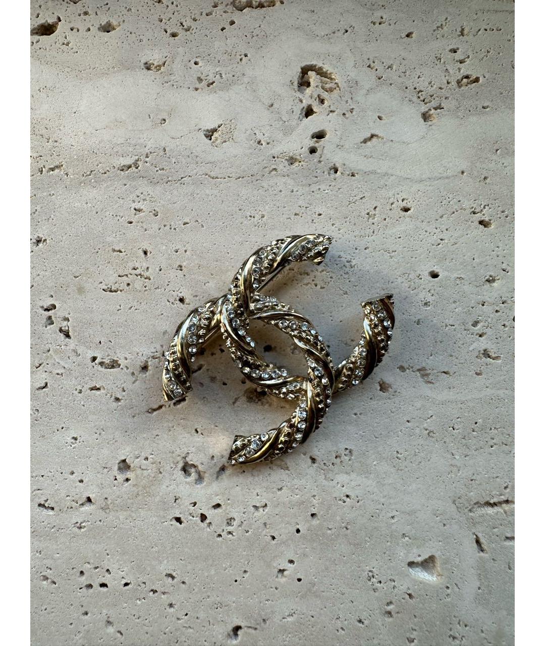 CHANEL Золотая металлическая булавка / брошь, фото 2