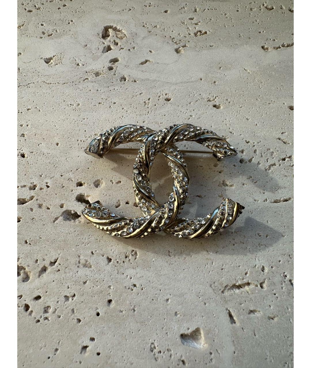 CHANEL Золотая металлическая булавка / брошь, фото 5