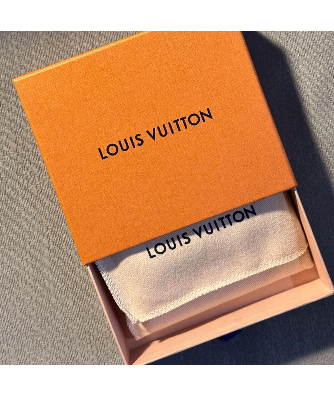 LOUIS VUITTON Черный кожаный кошелек, фото 5