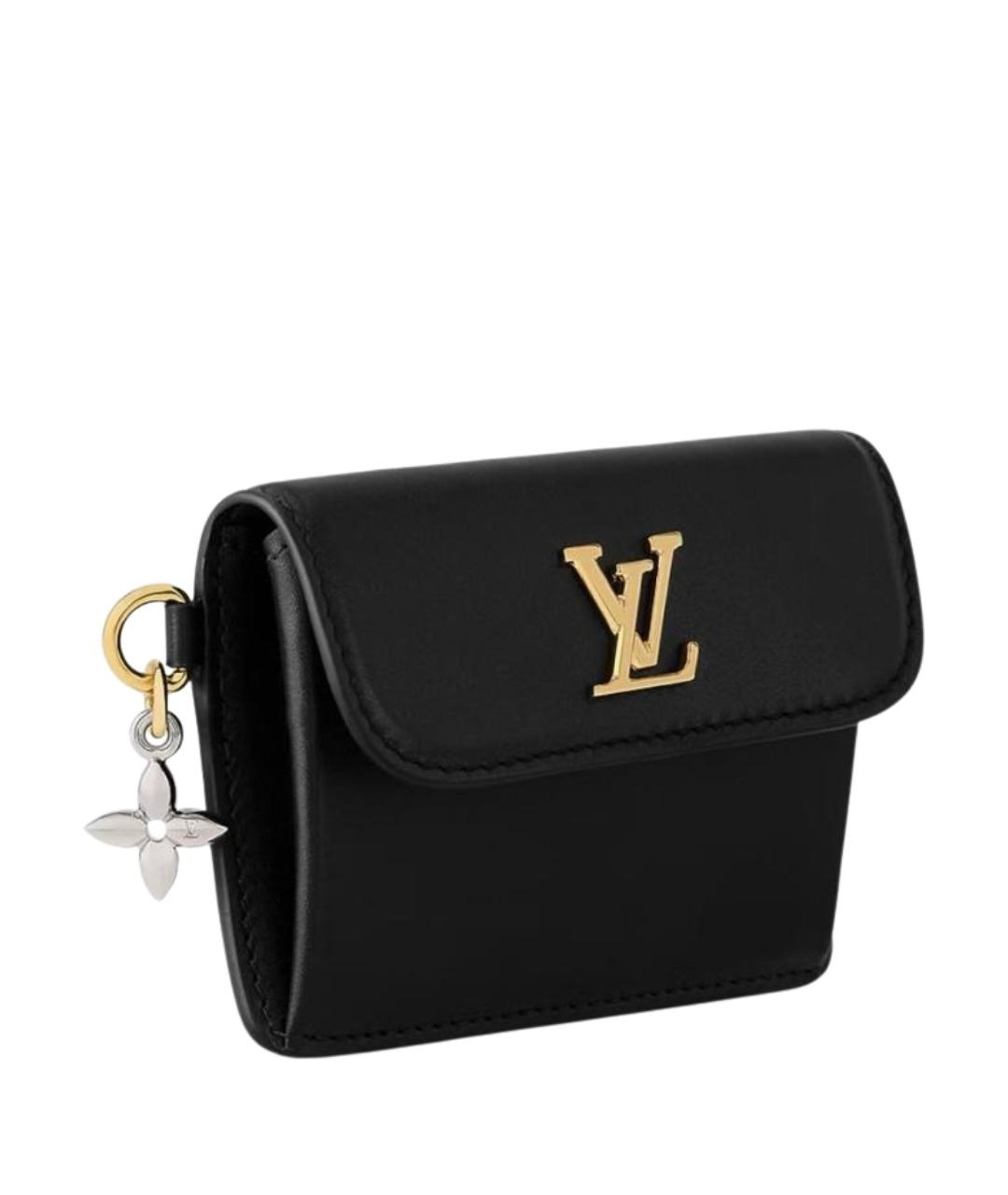 LOUIS VUITTON Черный кожаный кошелек, фото 1