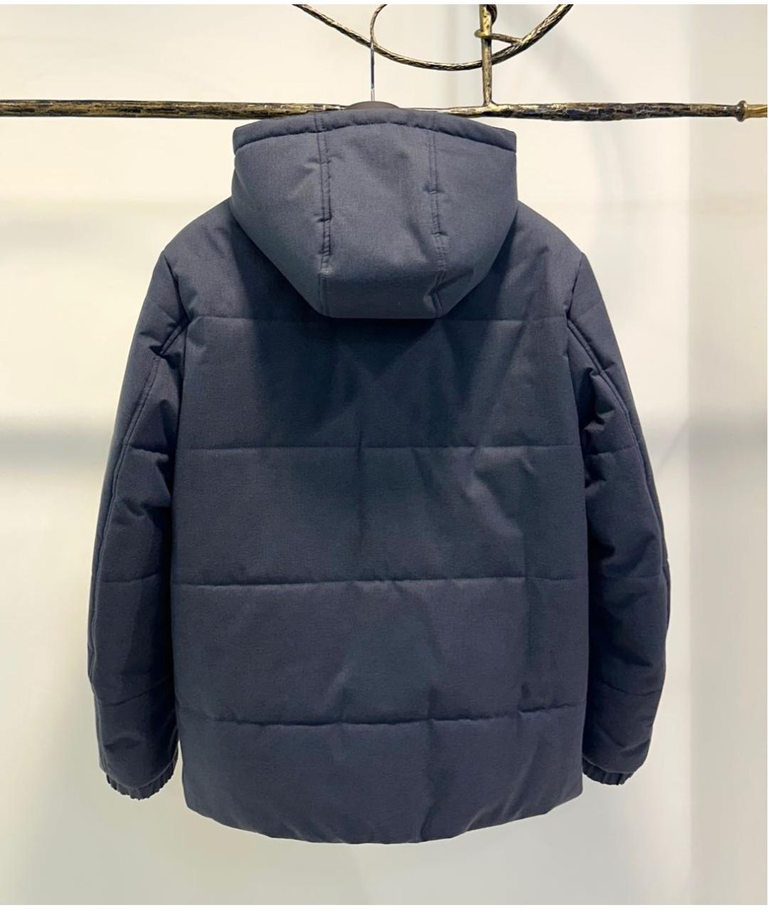 CANALI Антрацитовая полиэстеровая куртка, фото 2