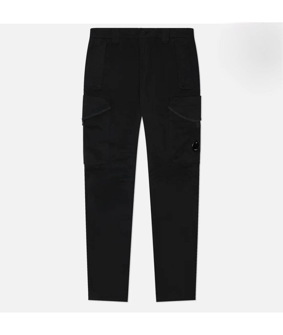 CP COMPANY Черные хлопковые брюки чинос, фото 5