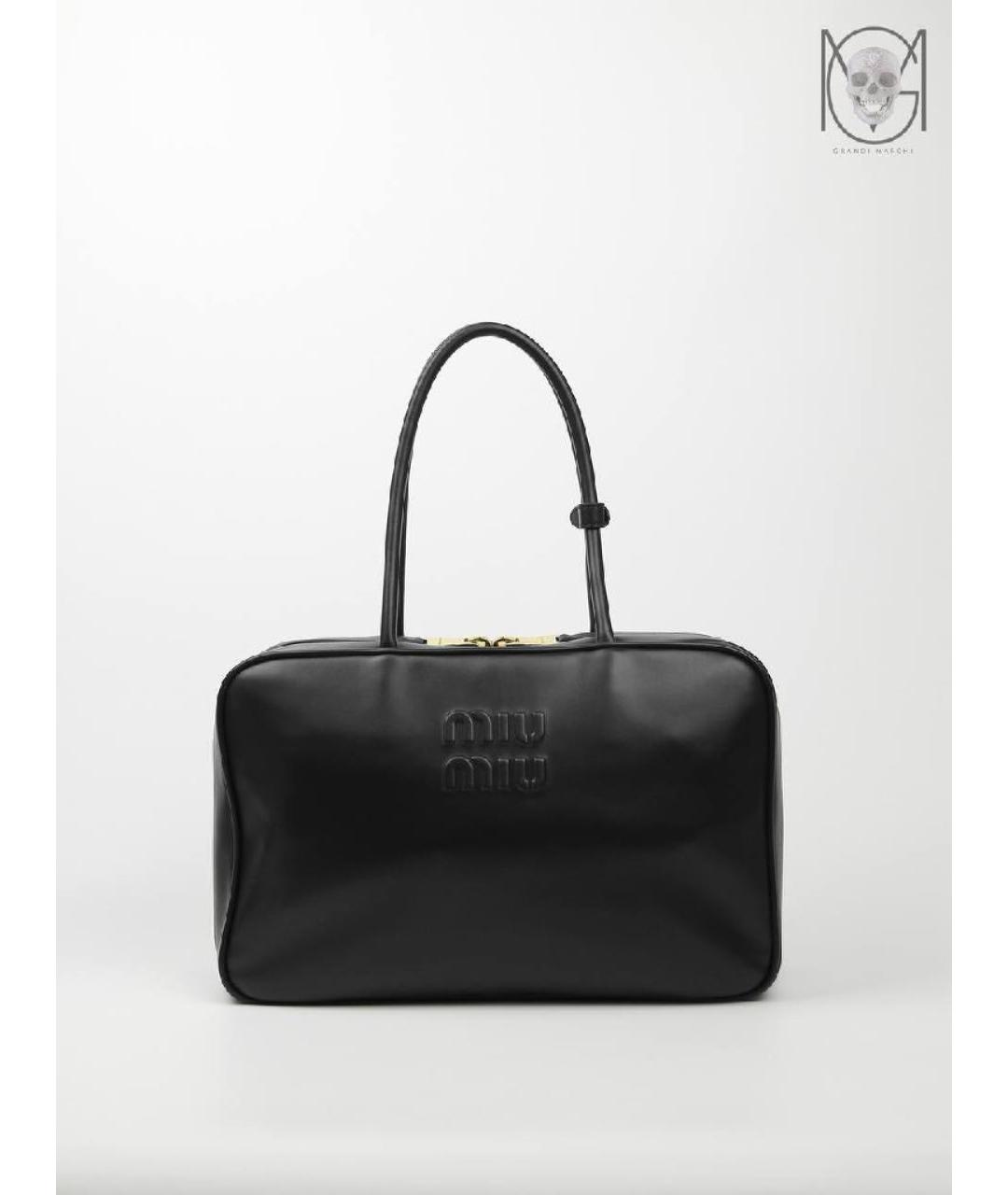 MIU MIU Черная кожаная сумка через плечо, фото 9
