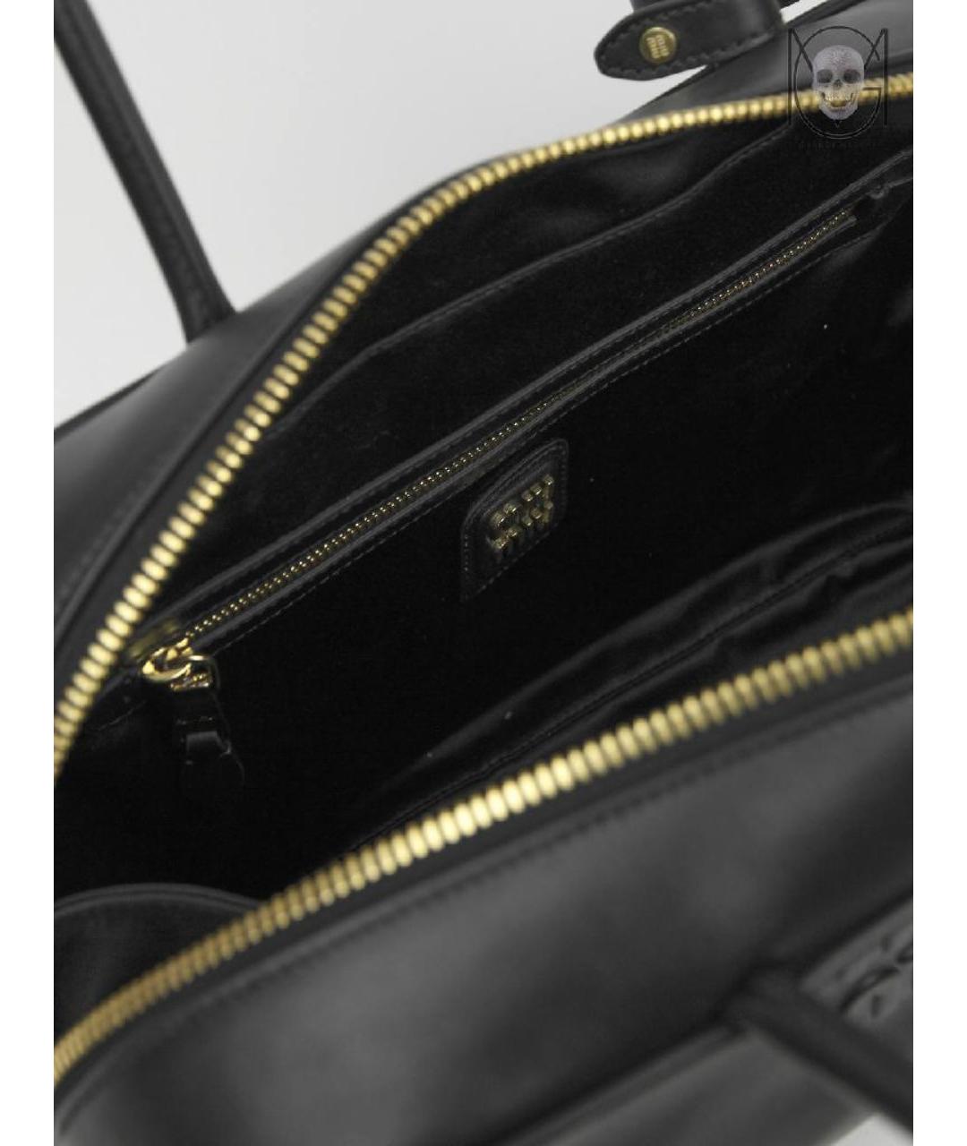 MIU MIU Черная кожаная сумка через плечо, фото 4