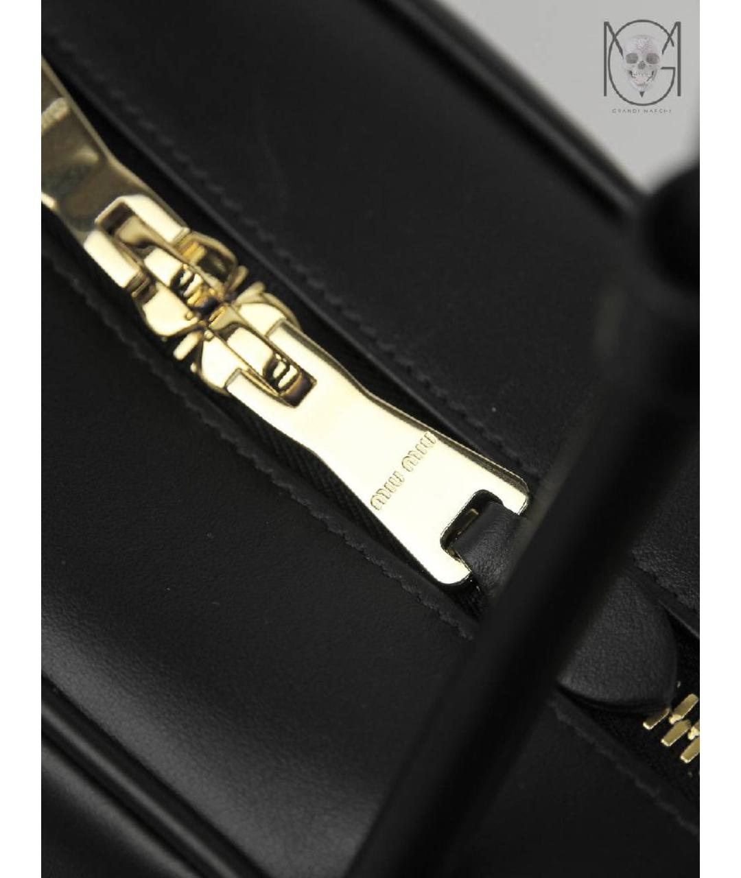 MIU MIU Черная кожаная сумка через плечо, фото 6