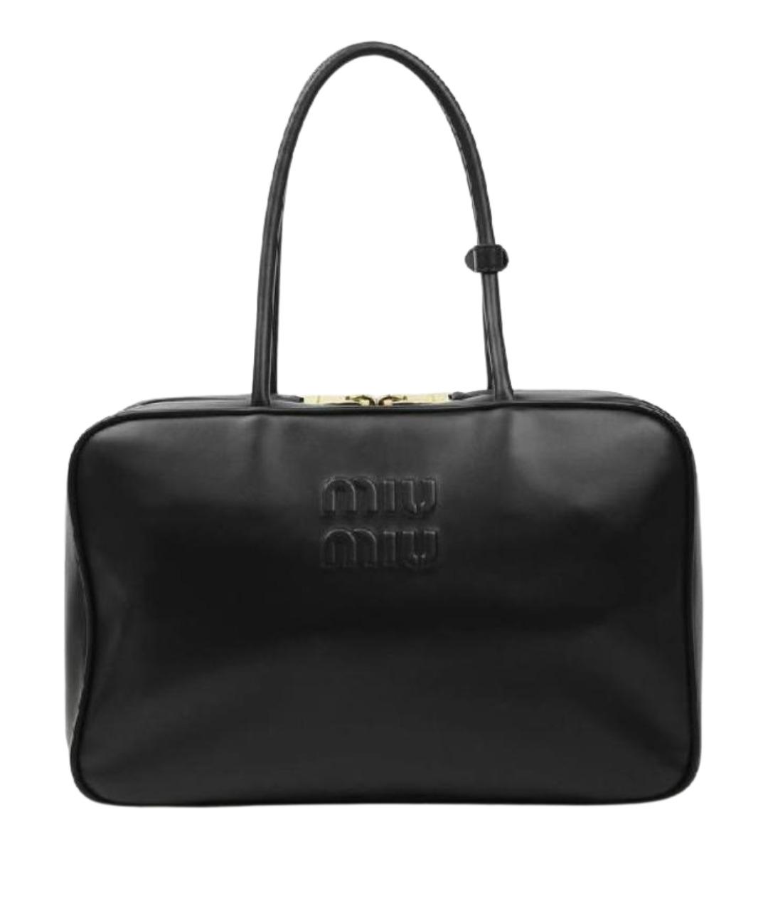 MIU MIU Черная кожаная сумка через плечо, фото 1