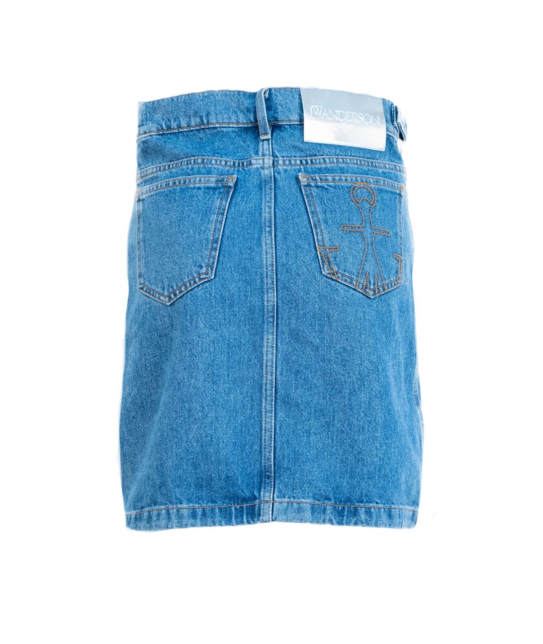 J.W.ANDERSON Синяя деним юбка мини, фото 2