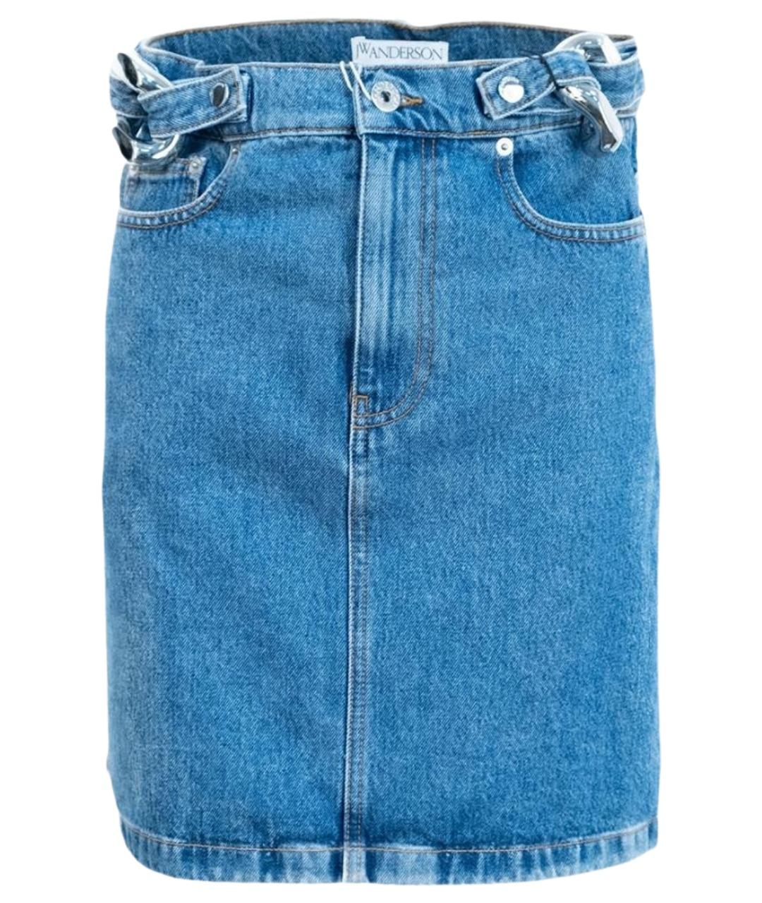 J.W.ANDERSON Синяя деним юбка мини, фото 1