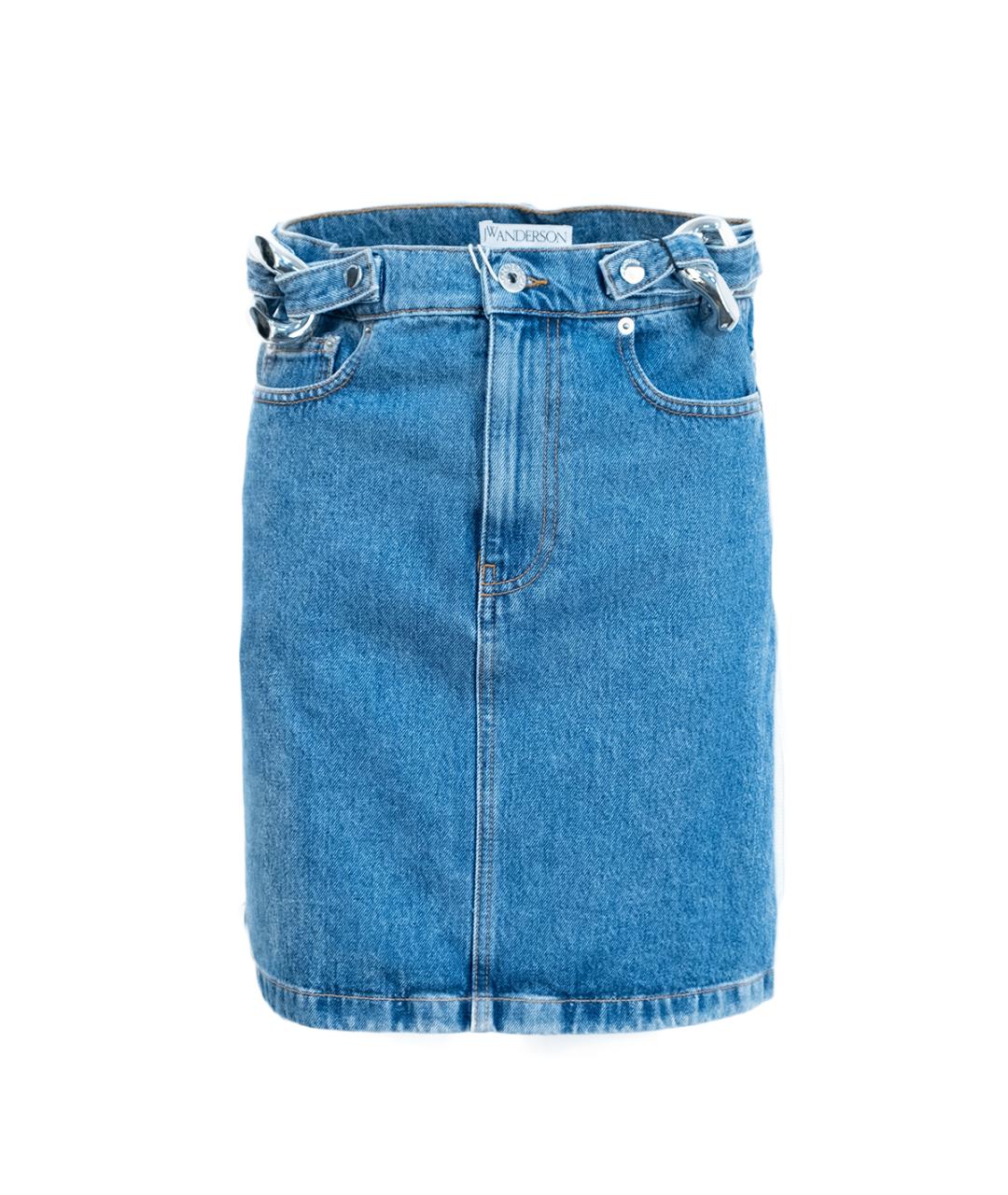 J.W.ANDERSON Синяя деним юбка мини, фото 6