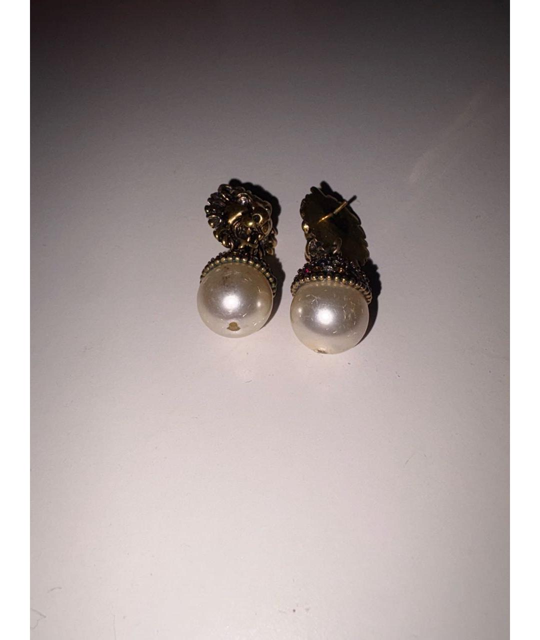 GUCCI Золотые металлические серьги, фото 6