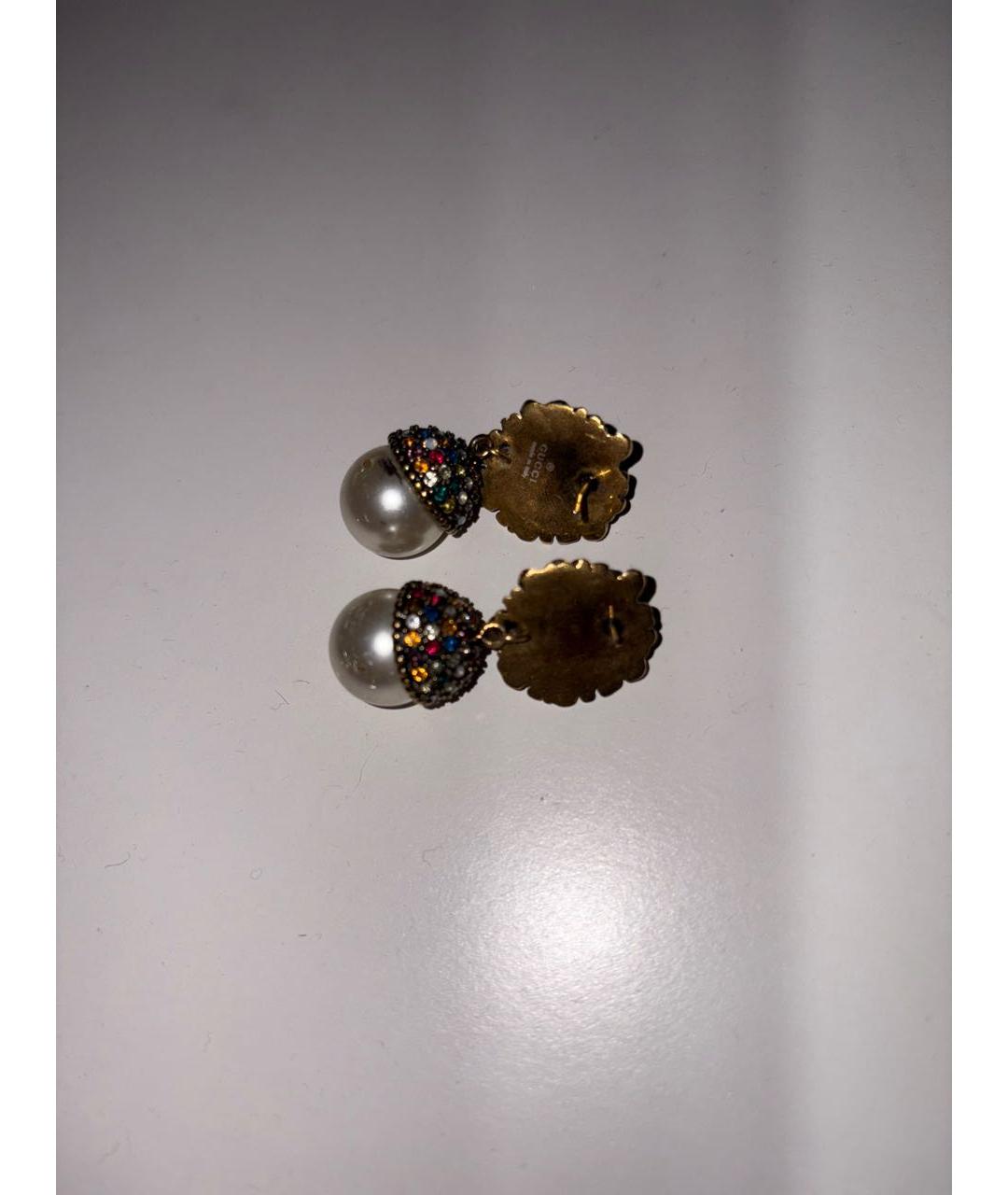 GUCCI Золотые металлические серьги, фото 2