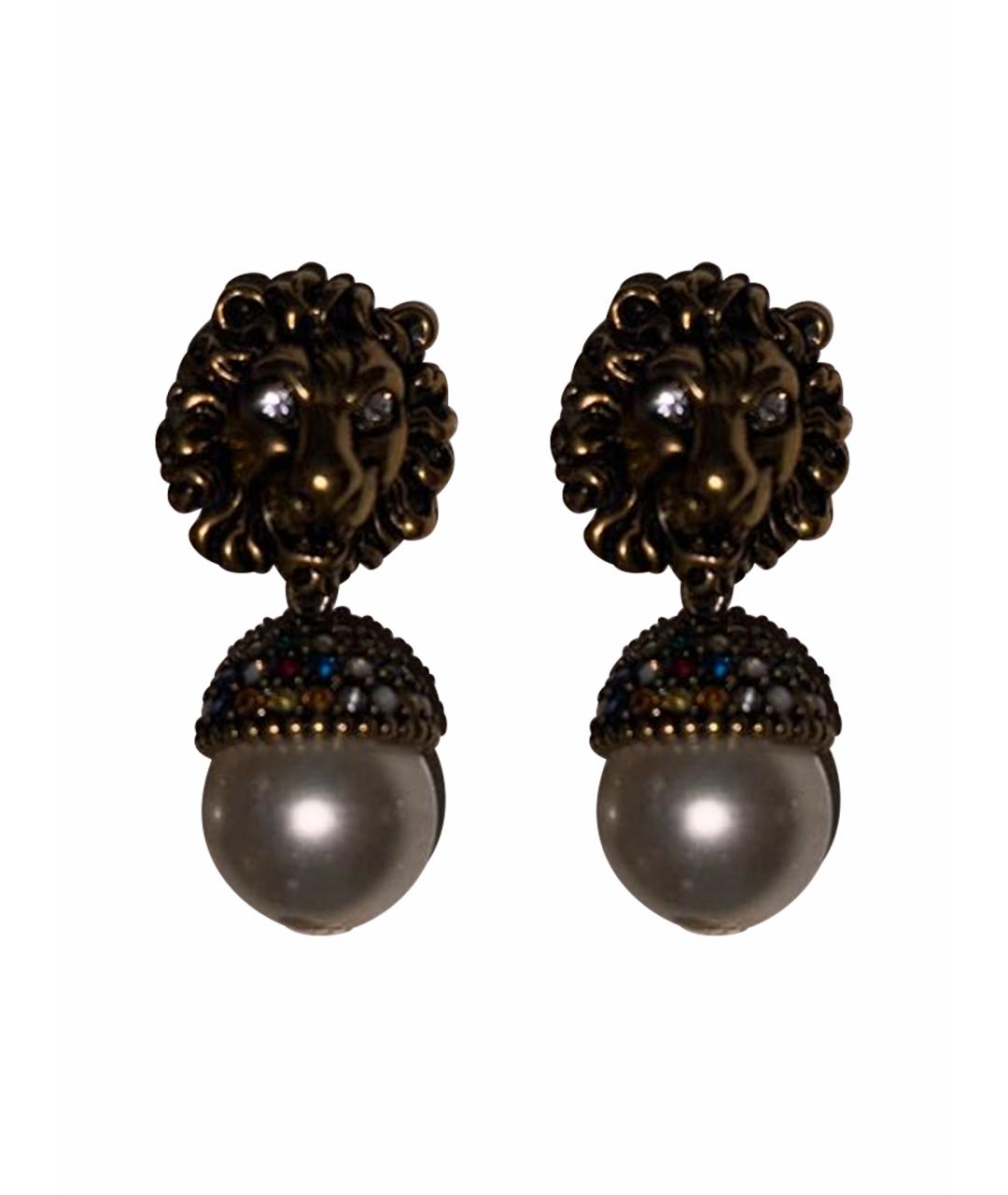 GUCCI Золотые металлические серьги, фото 1