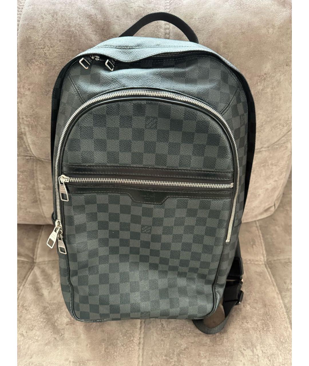 LOUIS VUITTON Серый кожаный рюкзак, фото 4