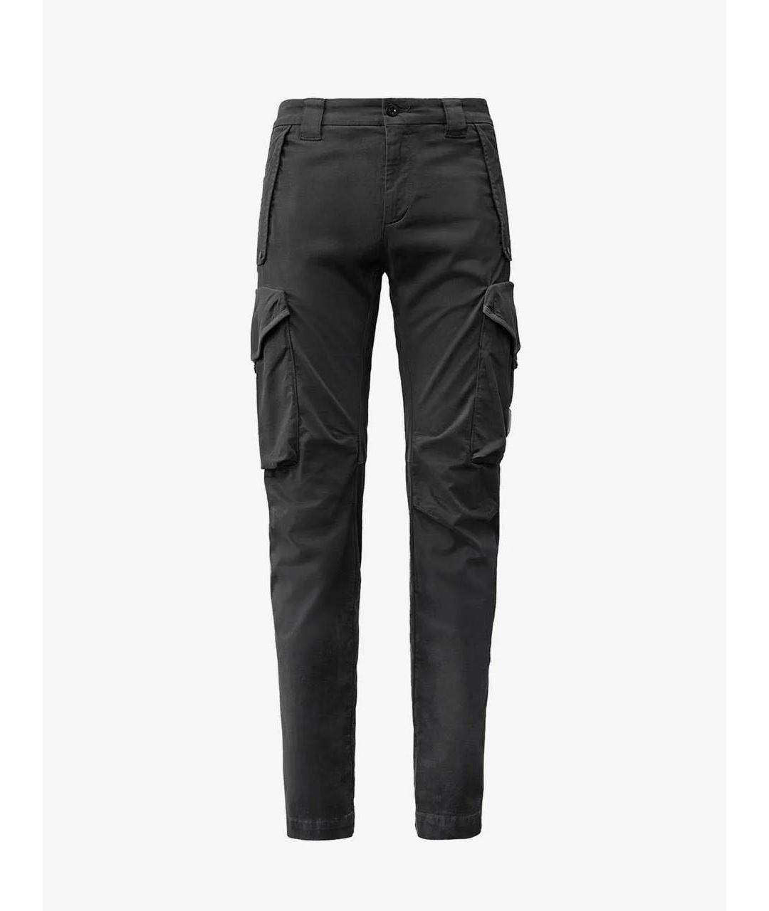 CP COMPANY Антрацитовые хлопковые брюки чинос, фото 6