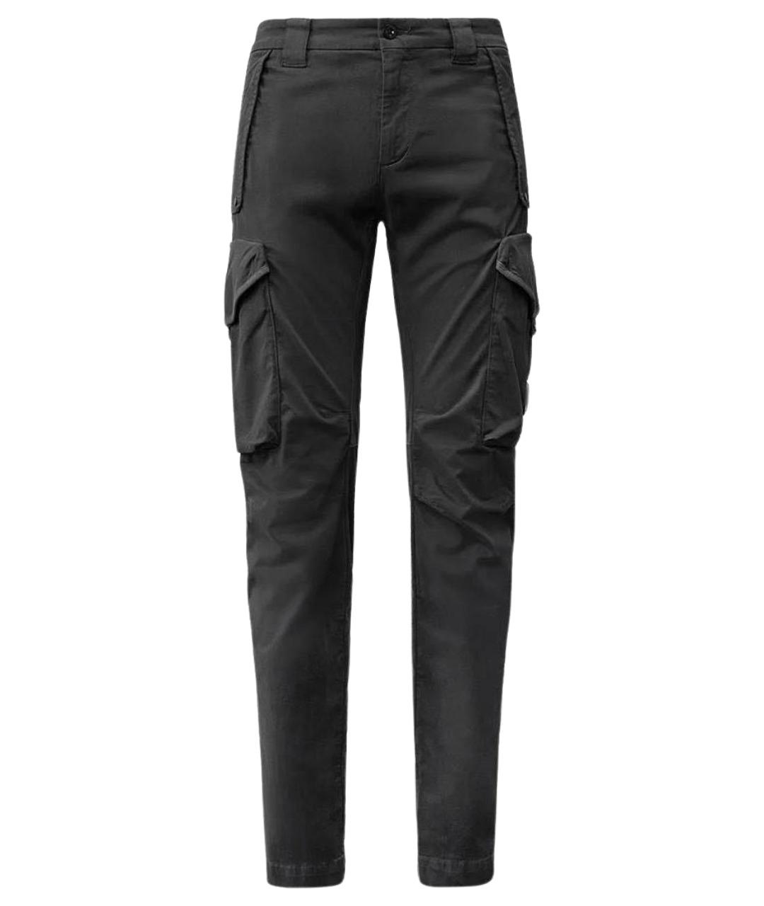 CP COMPANY Антрацитовые хлопковые брюки чинос, фото 1