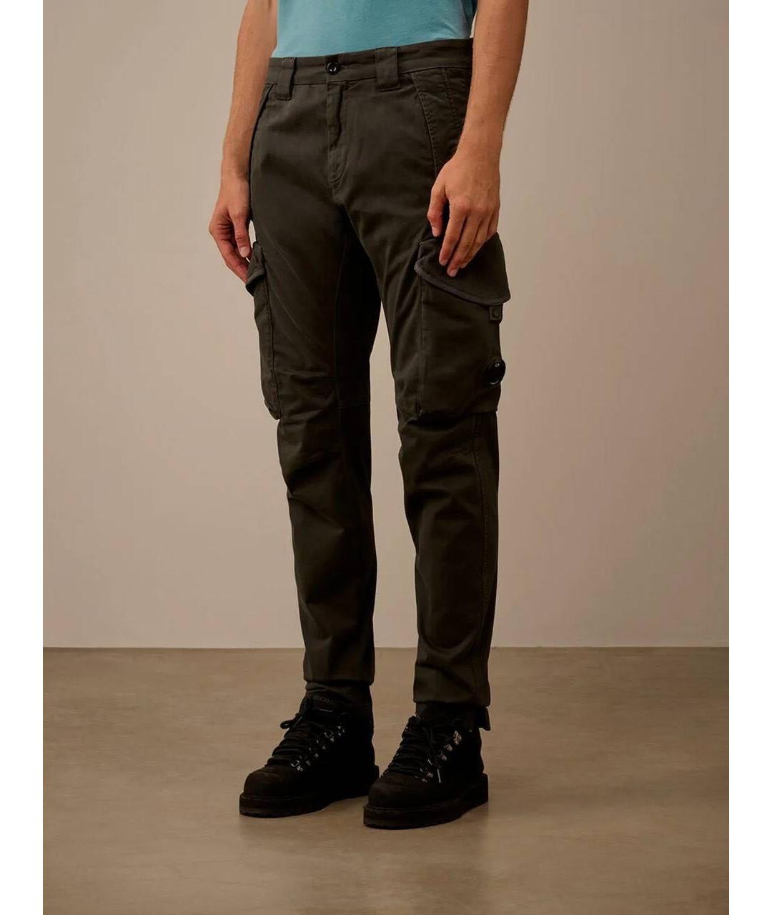 CP COMPANY Антрацитовые хлопковые брюки чинос, фото 2