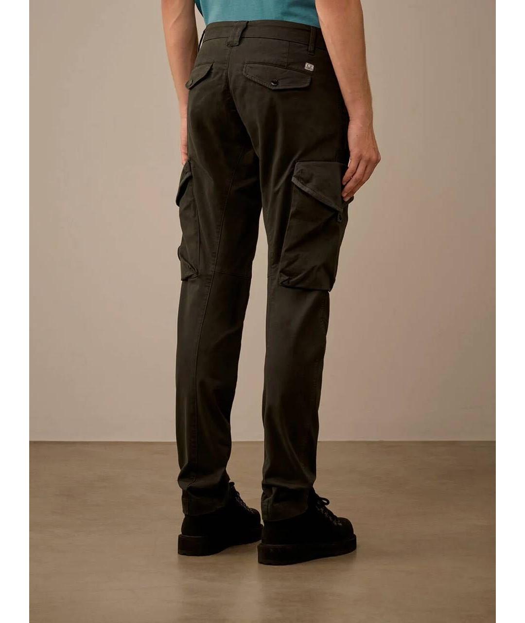 CP COMPANY Антрацитовые хлопковые брюки чинос, фото 3