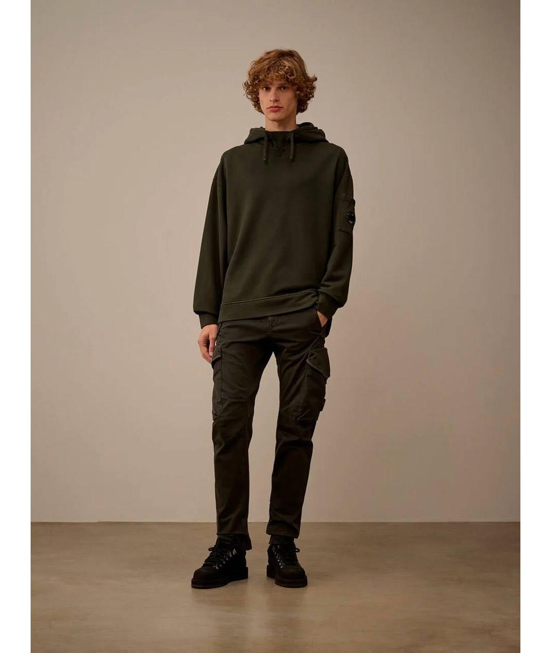 CP COMPANY Антрацитовые хлопковые брюки чинос, фото 5