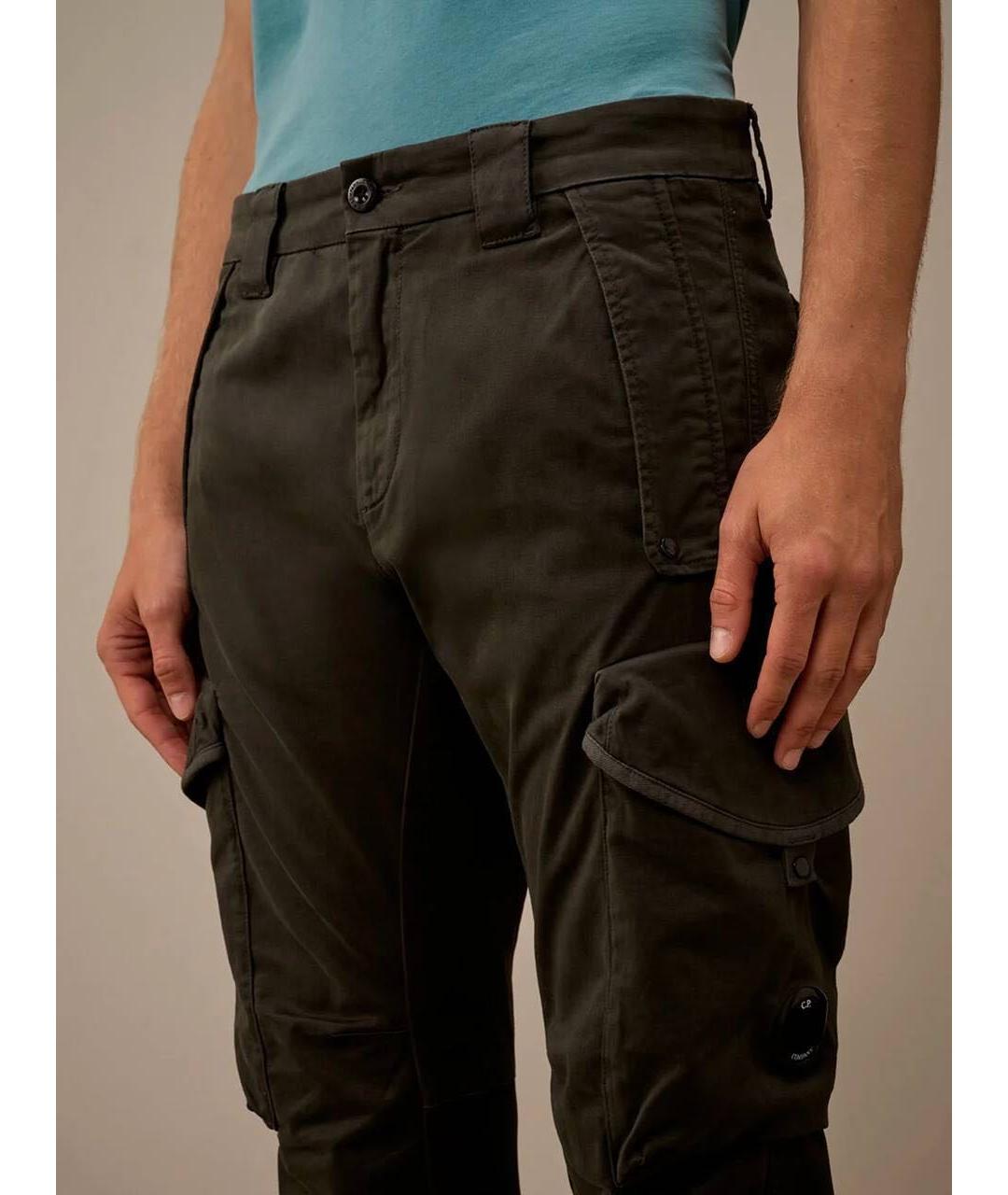 CP COMPANY Антрацитовые хлопковые брюки чинос, фото 4