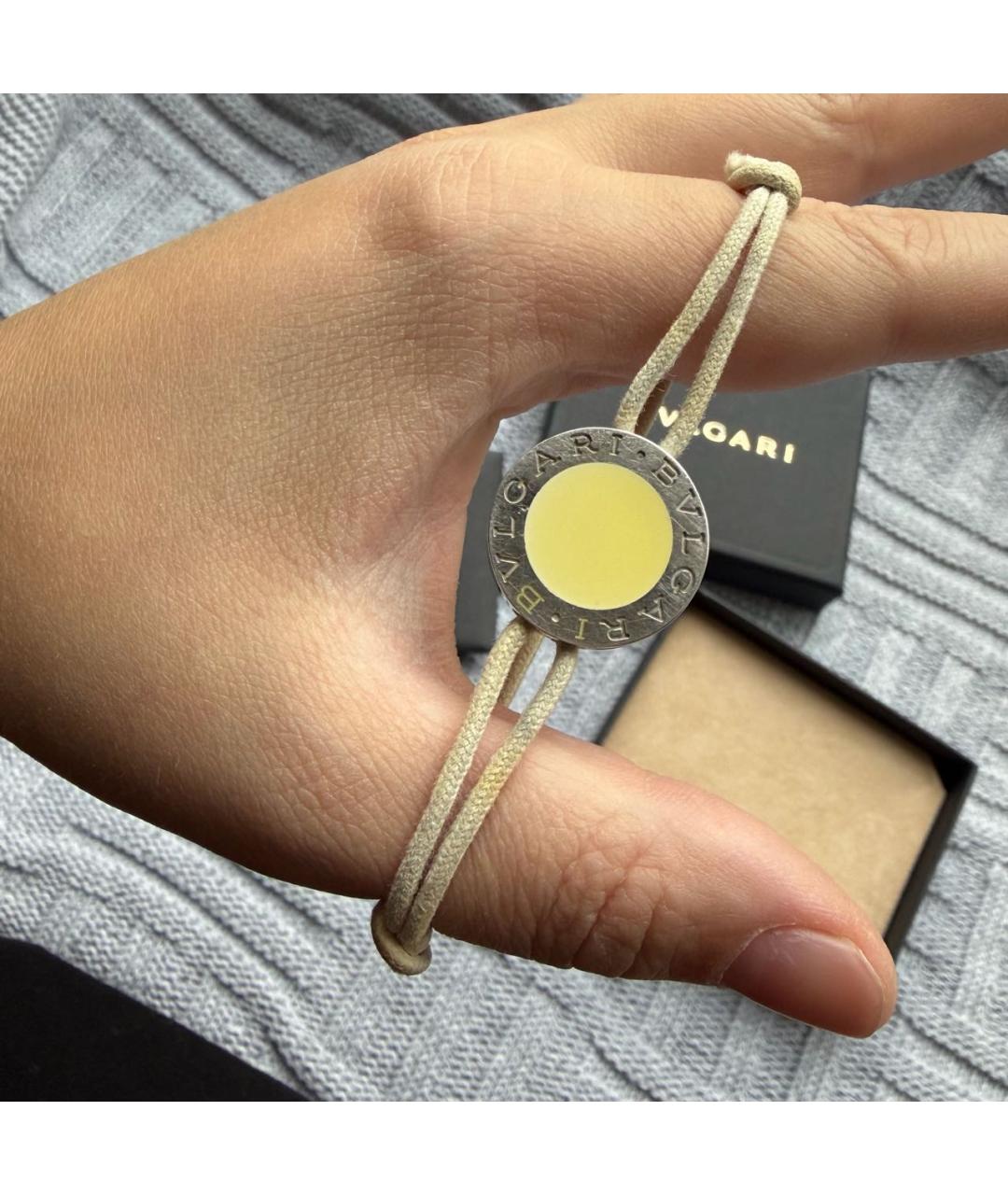 BVLGARI Бежевый серебряный браслет, фото 8