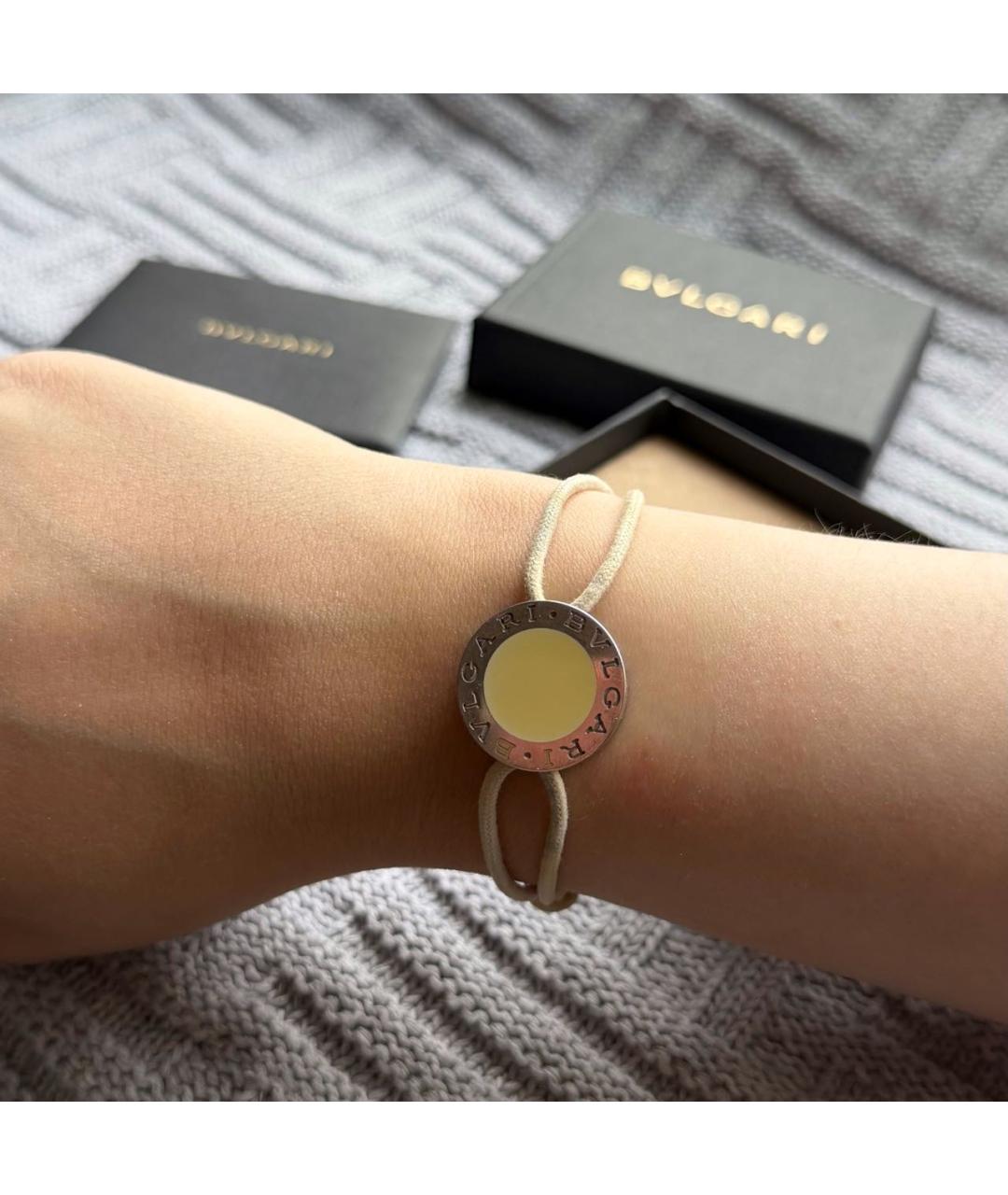 BVLGARI Бежевый серебряный браслет, фото 7